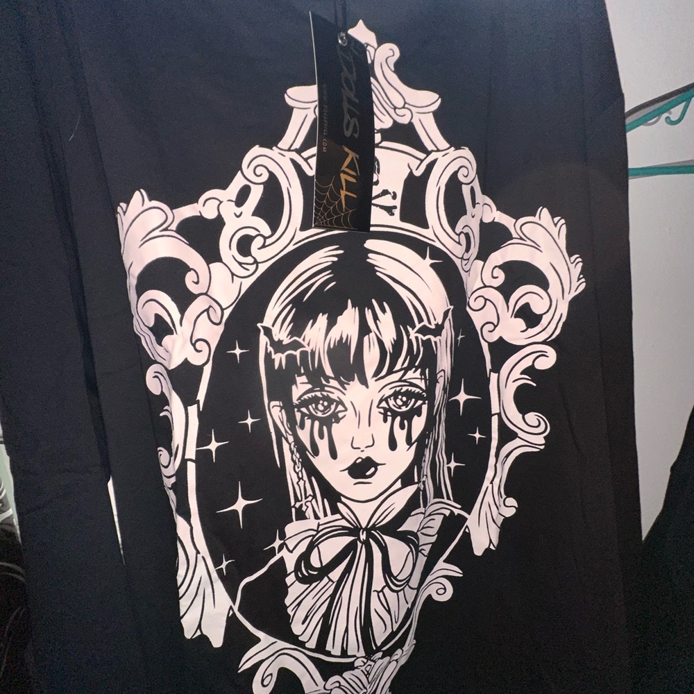 Dollskill Long Sleeve TShirt-Goth/Emo Bat Girl 3XL - Picture 3 of 12